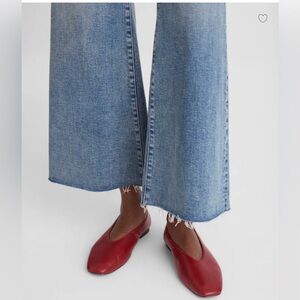 MADEWELL The Mylie Red Leather Ballet Flat NX050